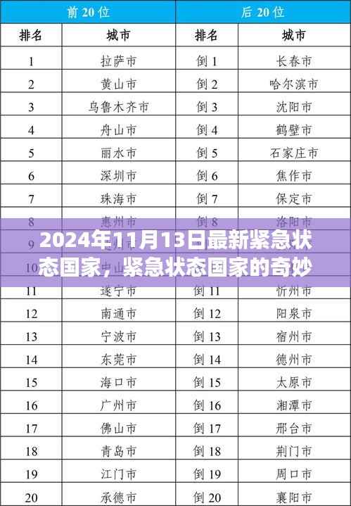 紧急状态国家的奇妙日常,2024年11月13日的温馨故事与紧急状态国家的最新动态