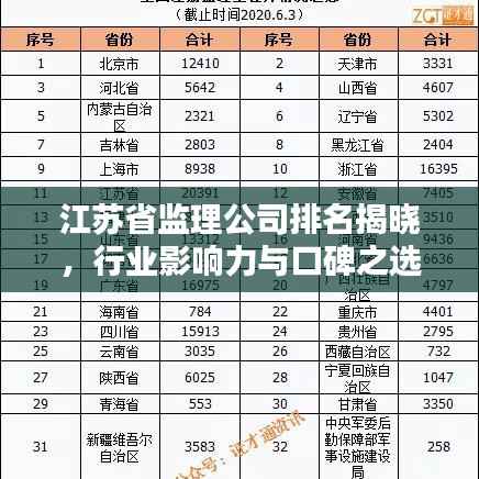 江苏省监理公司排名揭晓，行业影响力与口碑之选